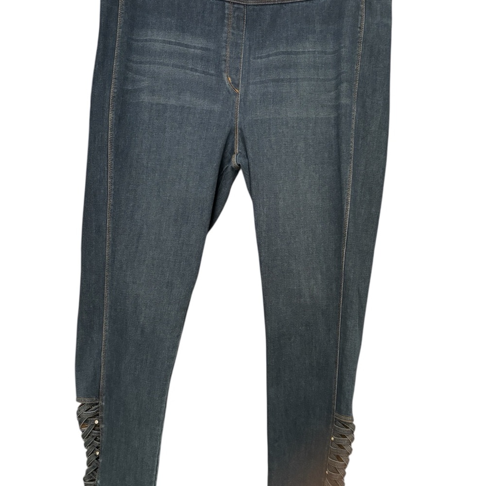 Luxe Denim 360/4 Way stretch Women's Denim Jeggings with Lace-Up Sides sz  2X